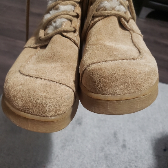 Report Sierra Leather Faur Boots Womens Size 7.5 Shearling Tan Platform - Picture 10 of 16